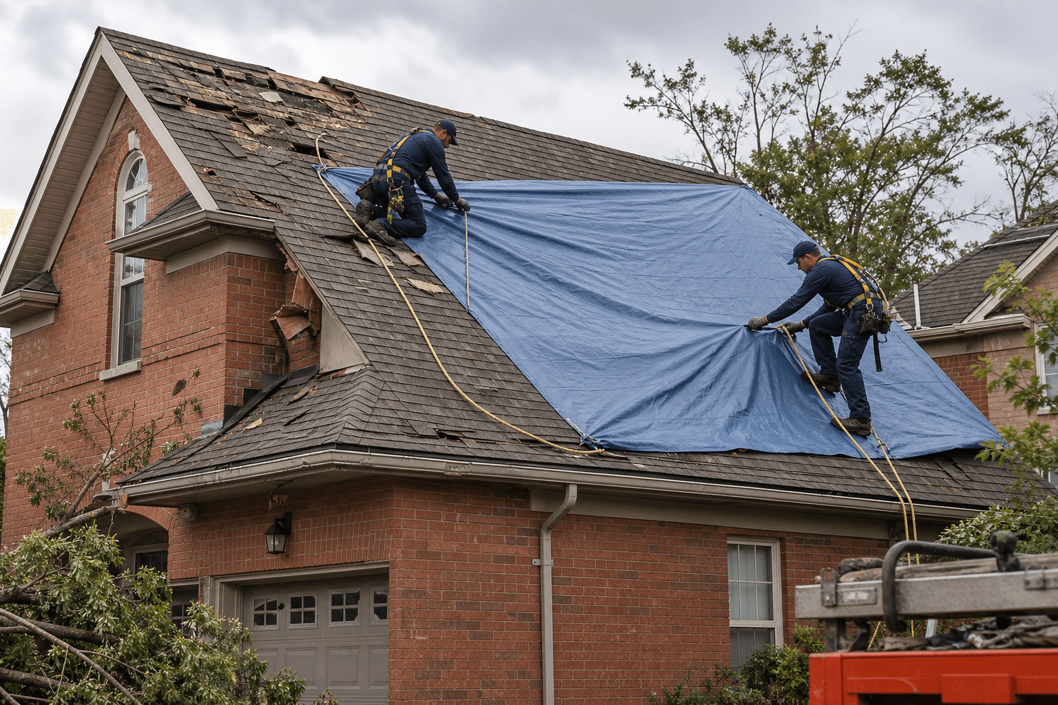 Storm damage restoration